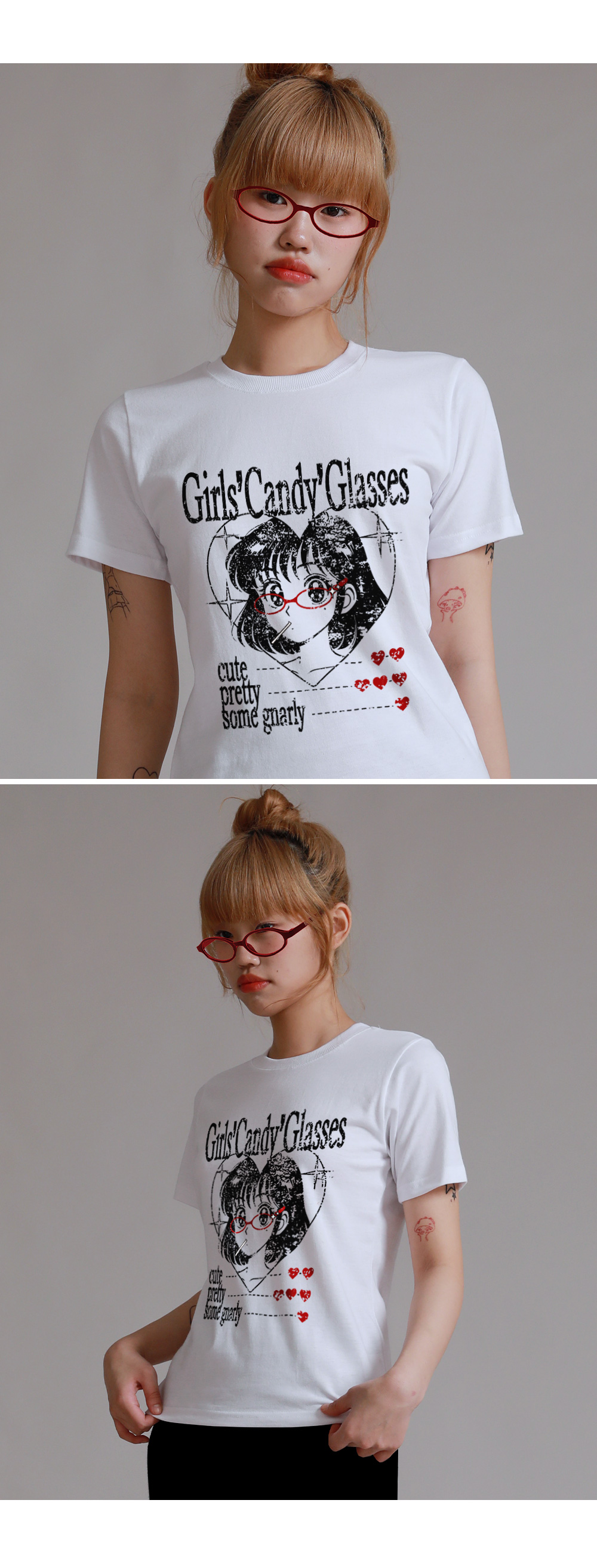 MUSINSA公式 | LIKE THE MOST キャンディグラス レギュラー 半袖Tシャツ